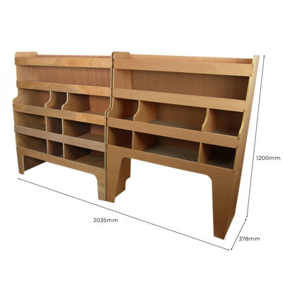 Ford Transit Custom Offside Plywood Van Shelving Unit - 9