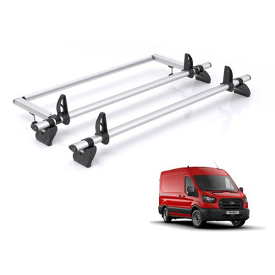 Ford Transit Roof Rack for 2013+ L3H2/L3H3 2x Roof Bars & Roller ...