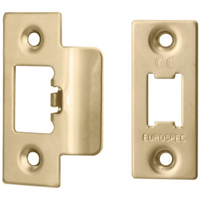 Forend Strike and Fixing Pack - for HEAVY DUTY Tubular Latch - Brass ...
