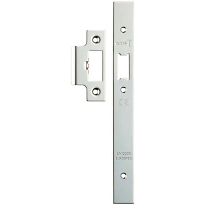 Forend Strike & Fixing Pack Suitable for DIN Security Latch Bright Steel