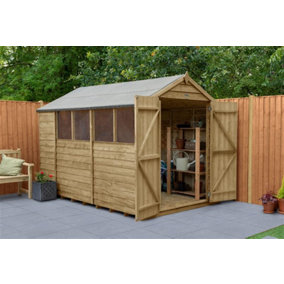 Forest  10x6 4Life Overlap Apex Shed - Double Door