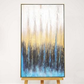 Forest Absract Cavas With Gold Frame 60x100cm