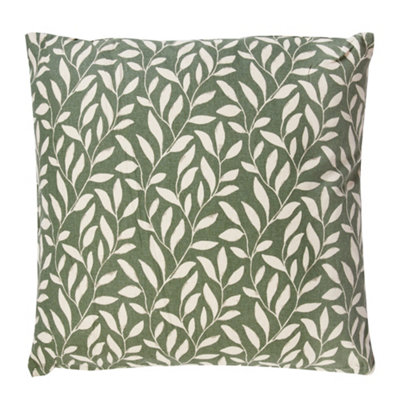 Forest Green Cotton Leaf Indoor Outdoor Garden Chair Sofa Bench Cushion