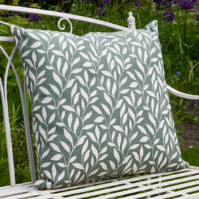 Forest Green Cotton Leaf Indoor Outdoor Garden Furniture Chair Cushion