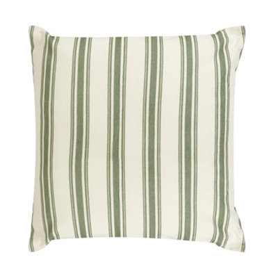 Forest Green Cotton Stripe Indoor Outdoor Garden Furniture Chair Cushion
