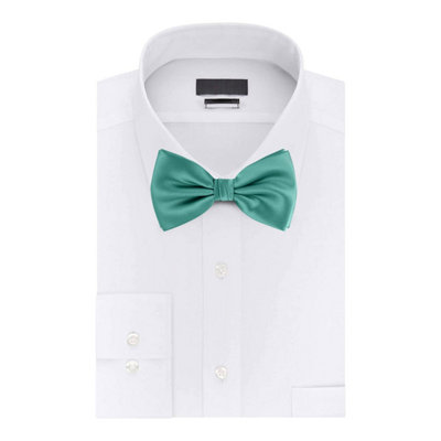 Forest Green Satin Polyester Bow Tie for Casual & Formal Wear, Wedding Party Accessory