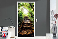 Forest Steps Self-Adhesive Door Mural Sticker For All Europe Size 90Cm X 200Cm
