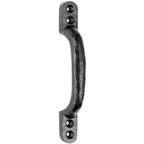 Forged Iron Hotbed Pull Handle 132 x 16mm Black Antique Door Handle