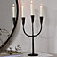 Forged Iron Trident Taper Xmas Table Decoration Centrepiece Décor Candle Holder