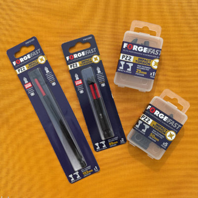 ForgeFast PZ2 Impact Drill Bit Set. 18 Piece Bulk Pack