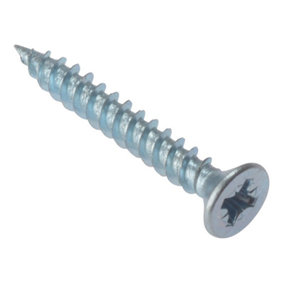 Forgefix 10 x 1.1/4"  Pozi Countersunk Woodscrews Bright Zinc Plated Box of 200