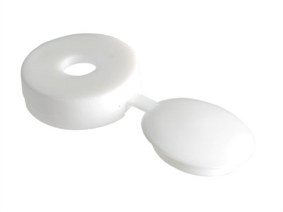 ForgeFix 100HCC0L Hinged Cover Cap White No. 10-12 Bag 100 FORHCC0LM
