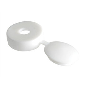 ForgeFix 100HCC0L Hinged Cover Cap White No. 10-12 Bag 100 FORHCC0LM