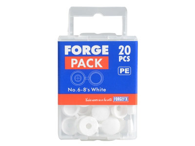 ForgeFix 100HCC0L Hinged Cover Cap White No. 10-12 Bag 100 FORHCC0LM