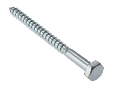 ForgeFix 10CS10130 Coach Screw Hexagon Head Single Thread ZP M10 x 130mm Bag 10