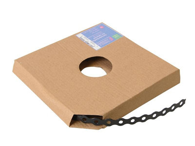 Forgefix 12mm Black Plastic Coated Band - Pre-Galvanised, 10M Roll for Versatile Fixing Solutions