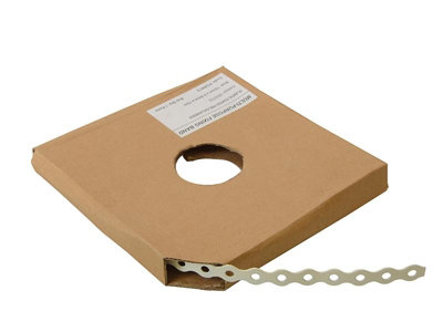 Forgefix 12mm White Plastic Coated Pre-Galvanised Band - 10M Roll for Versatile Fixing Solutions