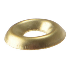 ForgeFix 200SCW10B Screw Cup Washers Solid Brass Polished No.10 Bag 200 FORSCW10BM