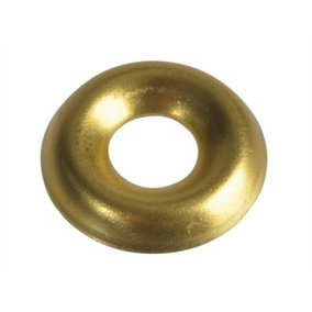 ForgeFix 200SCW6B Screw Cup Washers Solid Brass Polished No.6 Bag 200 FORSCW6BM