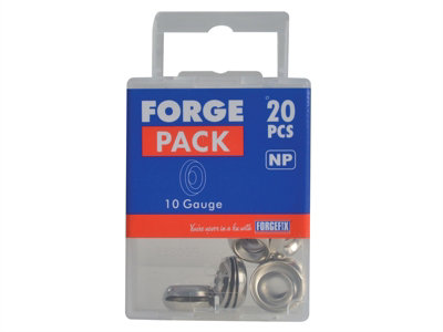 ForgeFix 200SCW8N Screw Cup Washers Solid Brass Nickel Plated No.8 Bag 200  FORSCW8NM