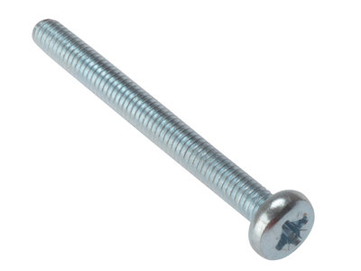 ForgeFix 25MSPH540 Machine Screw Pozi Compatible Pan Head ZP M5 x 40mm Bag 25 FORMSPH540M
