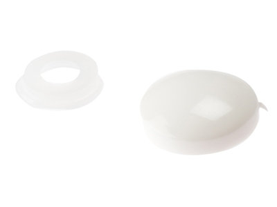 ForgeFix 25PDT0 Domed Cover Cap White No. 6-8 Bag 25 FORPDT0M