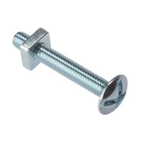 ForgeFix 25RBN512 Roofing Bolt ZP M5 x 12mm Bag 25 FORRBN512M