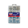 Forgefix 280 Piece Screw and Wall Rawl Plug Assorted Set in Organiser FPSPSET