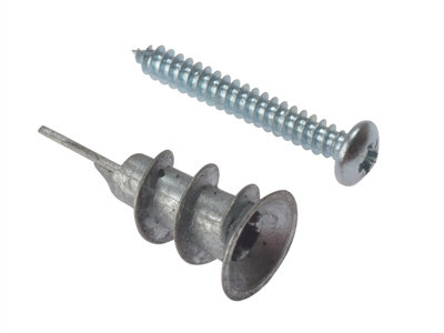 Forgefix Cavity Wall Zinc Speed Plug and Screw Set 4.5mm - Pack of 25 ...