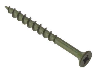 ForgeFix DS4550 Decking Screw Pozi Compatible ST Green Anti-Corrosion 4.5 x 50mm Box 200 FORDS4550