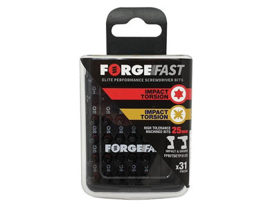 ForgeFix - ForgeFast PZ/TX Compatible Impact Bit Set, 31 Piece