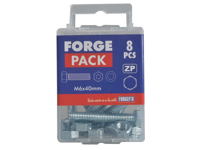 ForgeFix FPHBN640 High Tensile Set Screw ZP M6 x 40mm Forge Pack 8 FORFPHBN640
