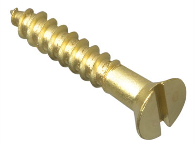 ForgeFix FPRAH18BR Wood Screw Slotted Raised Head ST Solid Brass 1in x 8 Forge Pack 16 FORFPRA18B