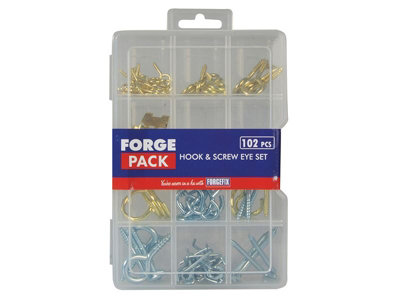 ForgeFix - Hook & Screw Eye Kit, 102 Piece ForgePack