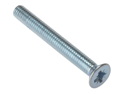 ForgeFix - Machine Screw Pozi Compatible CSK ZP M5 x 40mm Bag 25