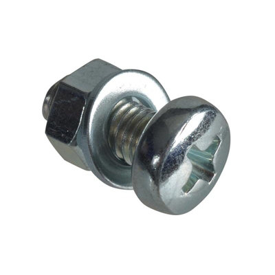 Forgefix Machine Screws, Pozi, Pan Head, Zp Multi Colour (M5 x 12mm ...