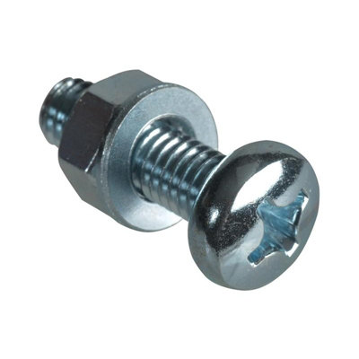 Forgefix Machine Screws, Pozi, Pan Head, Zp Multi Colour (M6 x 20mm ...