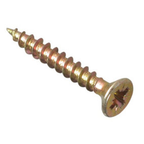 ForgeFix MPS325Y Multi-Purpose Pozi Compatible Screw CSK ST ZYP 3.0 x 25mm Box 200 FORMPS325Y
