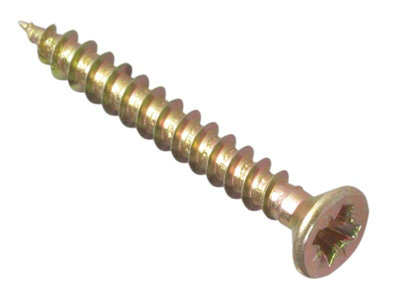 ForgeFix MPS330Y Multi-Purpose Pozi Compatible Screw CSK ST ZYP 3.0 x 30mm Box 200 FORMPS330Y