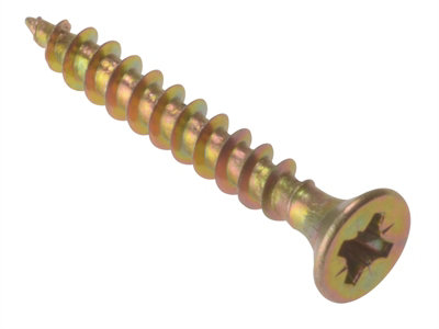 ForgeFix MPS3513Y Multi-Purpose Pozi Compatible Screw CSK ST ZYP 3.5 x 13mm Box 200 FORMPS3513Y