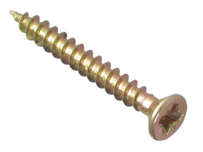 ForgeFix MPS3530Y Multi-Purpose Pozi Compatible Screw CSK ST ZYP 3.5 x 30mm Box 200 FORMPS3530Y