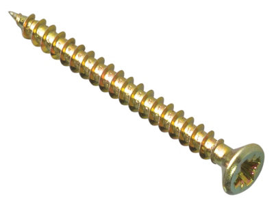 ForgeFix MPS3550Y Multi-Purpose Pozi Compatible Screw CSK ST ZYP 3.5 x 50mm Box 200 FORMPS3550Y