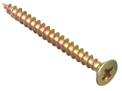 ForgeFix MPS555Y Multi-Purpose Pozi Compatible Screw CSK ST ZYP 5.0 x 55mm Box 200 FORMPS555Y