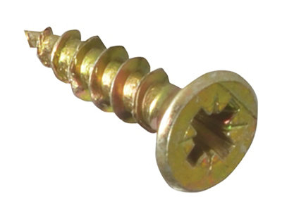 Tornillos Multiusos Forgefix Pozidriv 6.0 X 100 Mm - Caja De 100 Unidades - Acabado Zinc Amarillo Pasivado