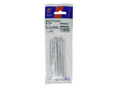 ForgeFix Multi-Purpose Pozi Screw CSK ST ZP 5.0 x 100mm ForgePack 10 FORFPMS5100Z
