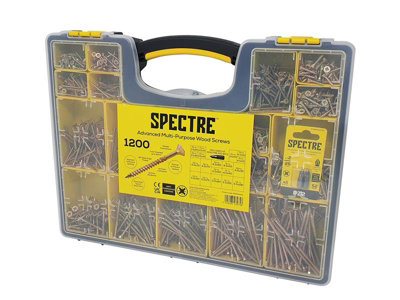 ForgeFix OPSPE1200Y Spectre Wood Screw Site Organiser 1200 Piece FOROPSP1200Y Price Comparisons | Compare The Build