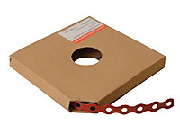 ForgeFix PCBR17 Red Plastic Coated Pre-Galvanised Band 17mm x 0.8 x 10m Box 1 FORPCBR17