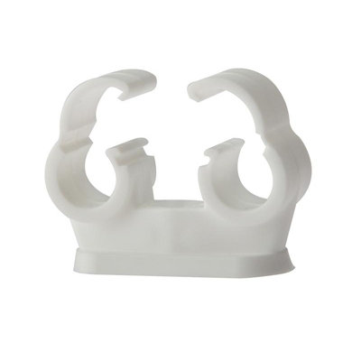 Forgefix Pipe Clips, Double Cliplock Multi Colour (15mm)