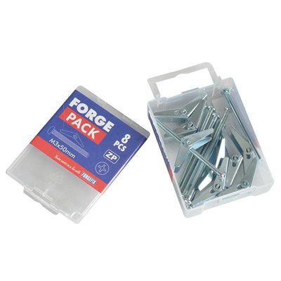 Forgefix Plasterboard Spring Toggle Zp M3 X 50mm Forgepack 8 Multi ...
