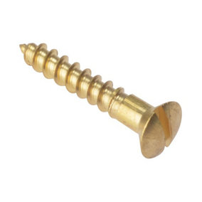 ForgeFix RAH18BR Wood Screw Slotted Raised Head ST Solid Brass 1in x 8 Box 200 FORRAH18BR